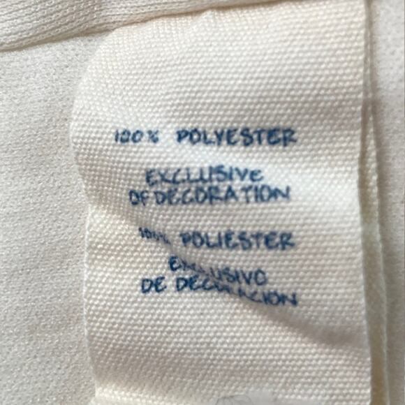 Olsenboye White Ruffled Chiffon Black Lace Detail Sleeveless Tunic Blouse Mini M - Picture 5 of 5